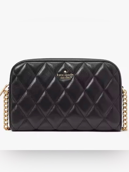 kate spade Handbags - Retail $359 Kate Spade Black Leather Quilted Camera Bag & Detachable Chain NWT